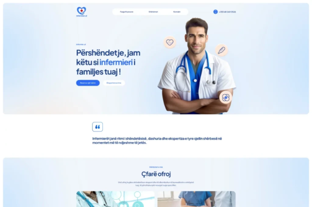 Krijimi i faqes se internetit Infermier-al