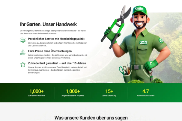 Krijimi i website gartenbau-cetin