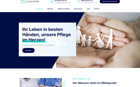 Krijimi i faqes pflegedienst-dd