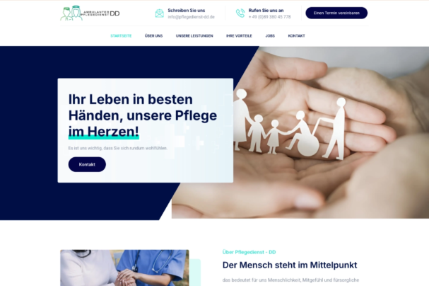 Krijimi i faqes pflegedienst-dd